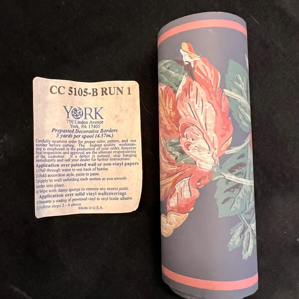 Vintage York Floral Wallpaper Border | 1 Full Roll 5
